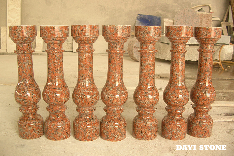 China Red Granite Stone Baluster Pillars  Polished - Dayi Stone